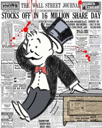 Wall Street Journal Tycoon Monopoly Alec Art Print: Unique and Artistic Wall Decor