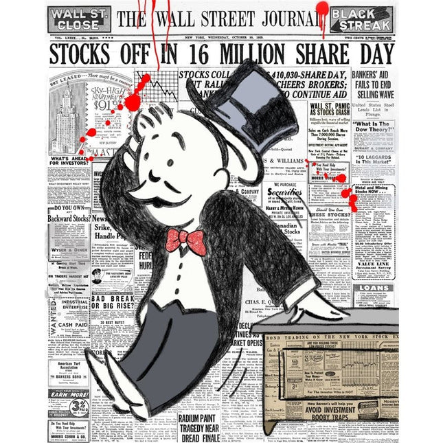 Wall Street Journal Tycoon Monopoly Alec Art Print: Unique and Artistic Wall Decor