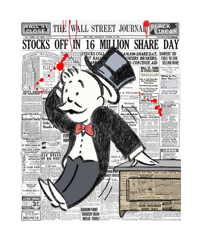 Wall Street Journal Tycoon Monopoly Alec Art Print: Unique and Artistic Wall Decor