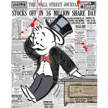 Wall Street Journal Tycoon Monopoly Alec Art Print: Unique and Artistic Wall Decor