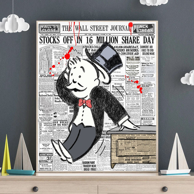 Wall Street Journal Tycoon Monopoly Alec Art Print: Unique and Artistic Wall Decor