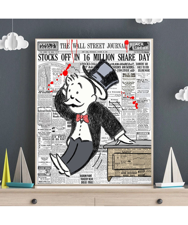 Wall Street Journal Tycoon Monopoly Alec Art Print: Unique and Artistic Wall Decor