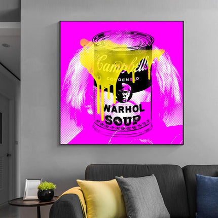 Warhol Soup: Stephen Chambers' Pop Art Canvas Print Wall Poster