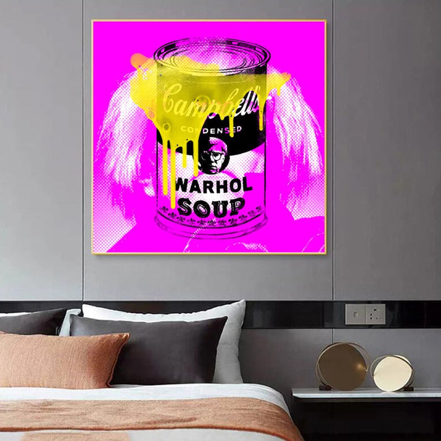 Warhol Soup: Stephen Chambers' Pop Art Canvas Print Wall Poster