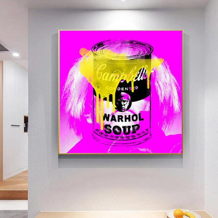 Warhol Soup: Stephen Chambers' Pop Art Canvas Print Wall Poster