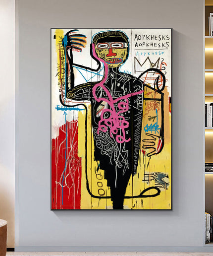 Warhol and Basquiat Graffiti Print - Artistic Tribute Canvas Poster