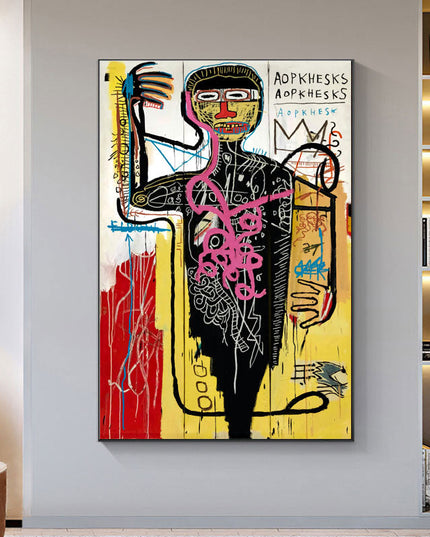 Warhol and Basquiat Graffiti Print - Artistic Tribute Canvas Poster