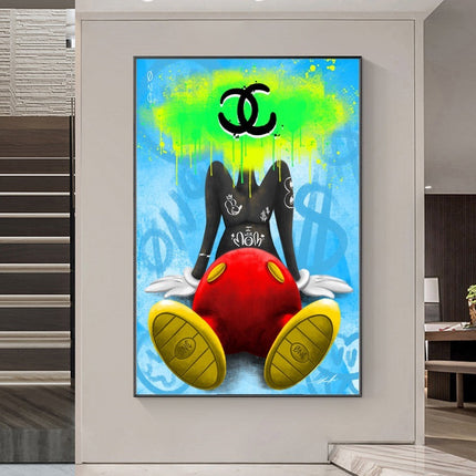 Wealthy Thoughts Money Mind Art Canvas Print - Creative Wall Decor