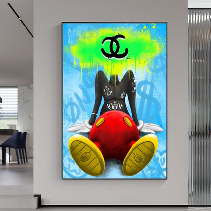 Wealthy Thoughts Money Mind Art Canvas Print - Creative Wall Decor