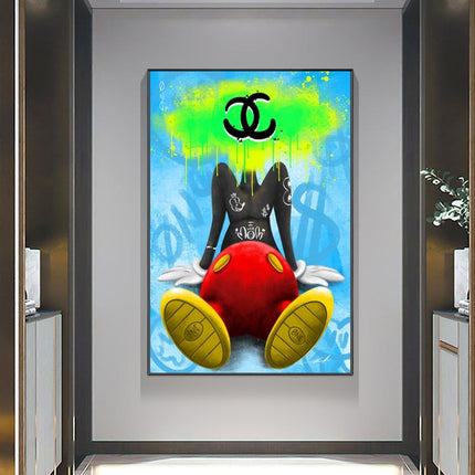Wealthy Thoughts Money Mind Art Canvas Print - Creative Wall Decor