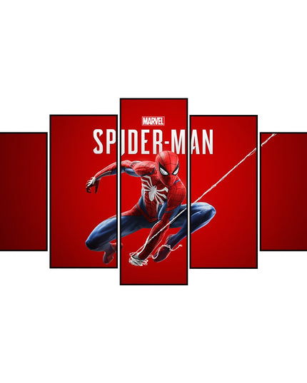Web of Marvel Adventures: Spider-Man Movie Five-Pictures Combination Canvas Poster 