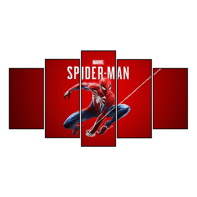 Web of Marvel Adventures: Spider-Man Movie Five-Pictures Combination Canvas Poster 