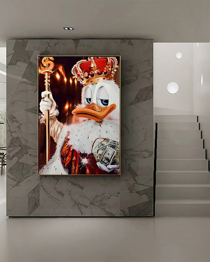 Whimsical Adventures: Disney Cartoon Classic Character Donald Duck Movie Poster 