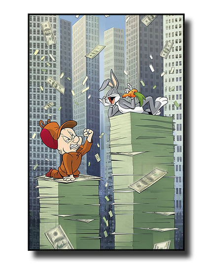 Whimsical Adventures: Disney Cartoon Classic Character Donald Duck Movie Poster 