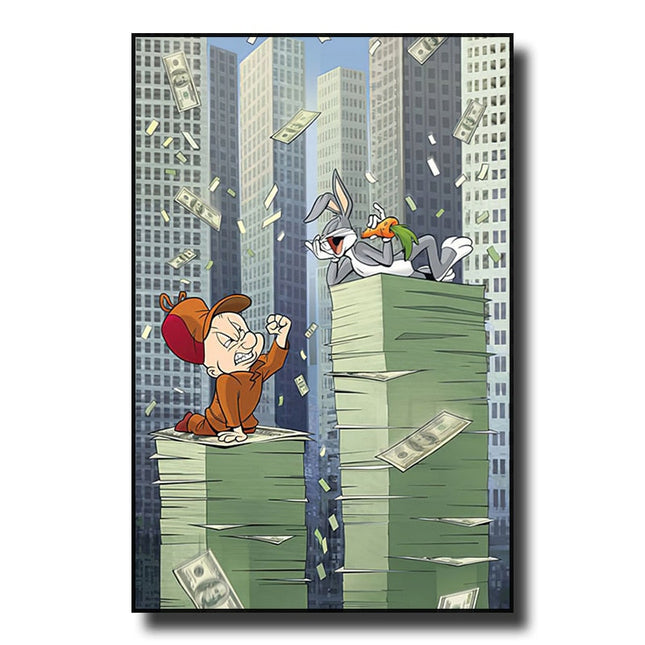 Whimsical Adventures: Disney Cartoon Classic Character Donald Duck Movie Poster 