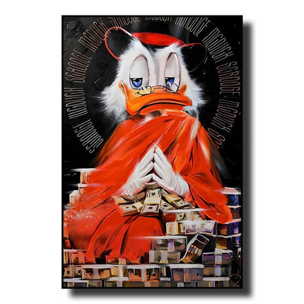 Whimsical Adventures: Disney Cartoon Classic Character Donald Duck Movie Poster 