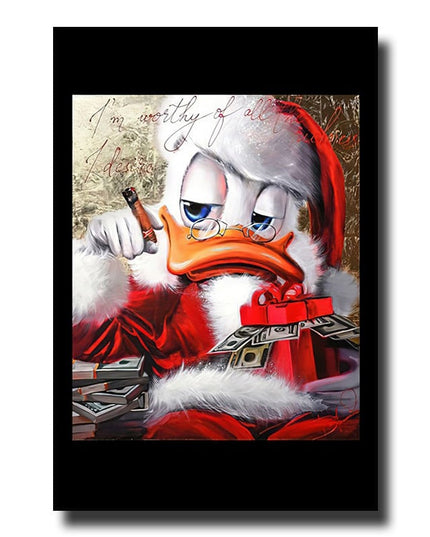 Whimsical Adventures: Disney Cartoon Classic Character Donald Duck Movie Poster 