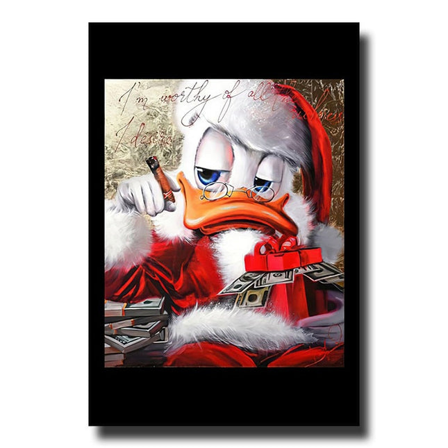 Whimsical Adventures: Disney Cartoon Classic Character Donald Duck Movie Poster 