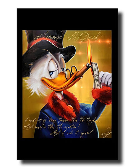 Whimsical Adventures: Disney Cartoon Classic Character Donald Duck Movie Poster 