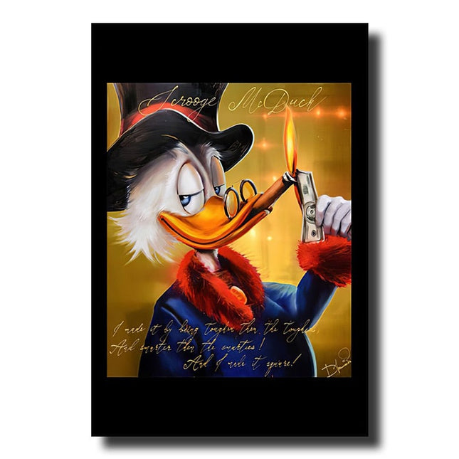 Whimsical Adventures: Disney Cartoon Classic Character Donald Duck Movie Poster 