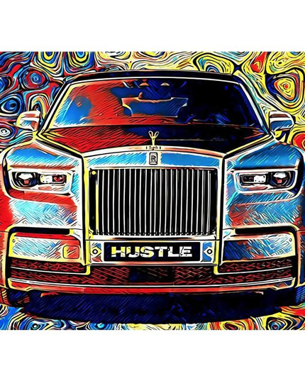 Whimsical Car Hustle Canvas Print - Playful & Stylish Wall Art for Home or Office