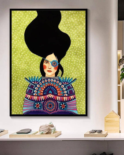 Whimsical Girl & Flower Wall Art - Artistic & Stylish Canvas Print