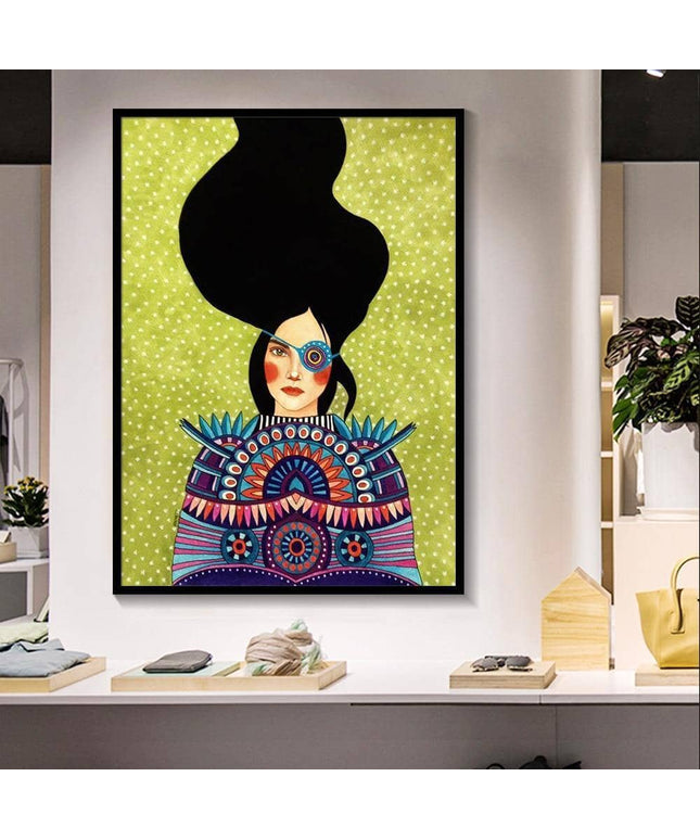 Whimsical Girl & Flower Wall Art - Artistic & Stylish Canvas Print