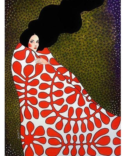 Whimsical Girl & Flower Wall Art - Artistic & Stylish Canvas Print