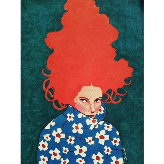Whimsical Girl & Flower Wall Art - Artistic & Stylish Canvas Print