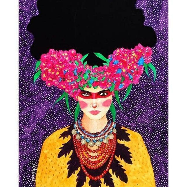 Whimsical Girl & Flower Wall Art - Artistic & Stylish Canvas Print