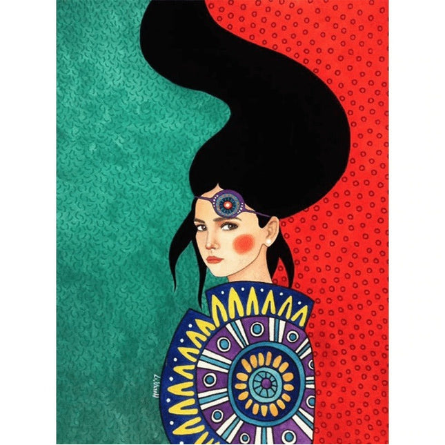 Whimsical Girl & Flower Wall Art - Artistic & Stylish Canvas Print