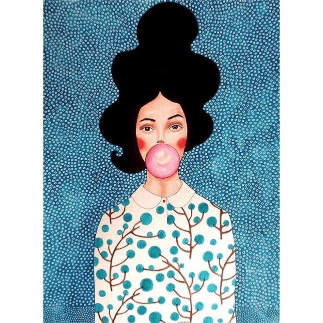 Whimsical Girl & Flower Wall Art - Artistic & Stylish Canvas Print