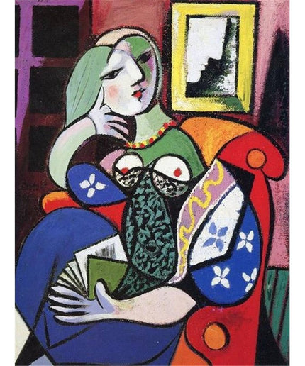 Woman With Book by Picasso Canvas Art Print - Stylish & Artistic Wall Decor