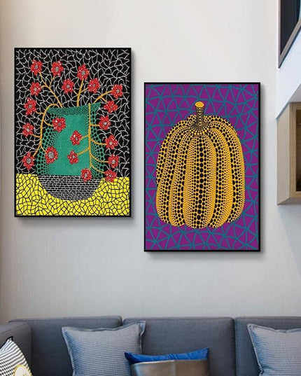 Yayoi Kusama Pumpkin Art Canvas Print - Vibrant & Playful Wall Decor