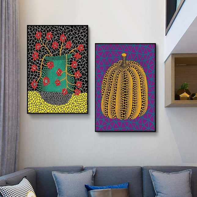 Yayoi Kusama Pumpkin Art Canvas Print - Vibrant & Playful Wall Decor