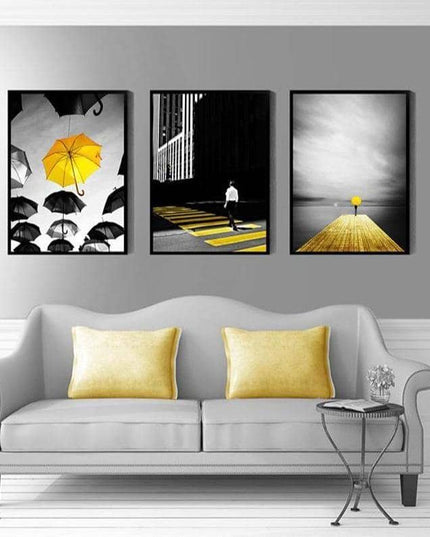 Yellow Landscape Art Canvas Print - Stylish & Artistic Wall Decor for Home or Office