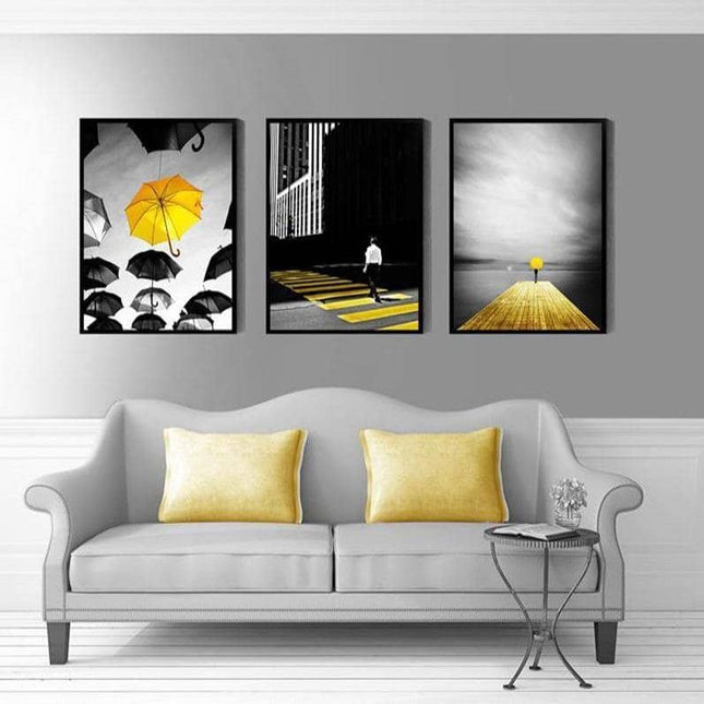 Yellow Landscape Art Canvas Print - Stylish & Artistic Wall Decor for Home or Office