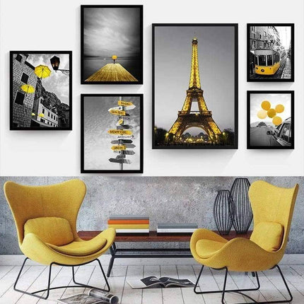 Yellow Landscape Art Canvas Print - Stylish & Artistic Wall Decor for Home or Office