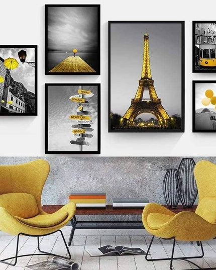 Yellow Landscape Art Canvas Print - Stylish & Artistic Wall Decor for Home or Office
