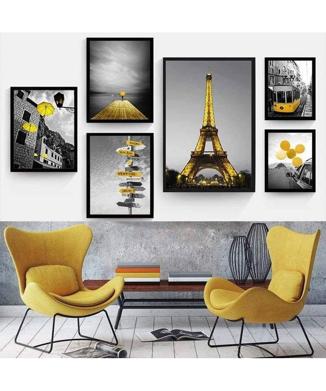 Yellow Landscape Art Canvas Print - Stylish & Artistic Wall Decor for Home or Office