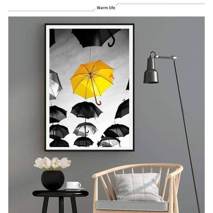 Yellow Landscape Art Canvas Print - Stylish & Artistic Wall Decor for Home or Office