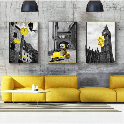 Yellow Landscape Art Canvas Print - Stylish & Artistic Wall Decor for Home or Office