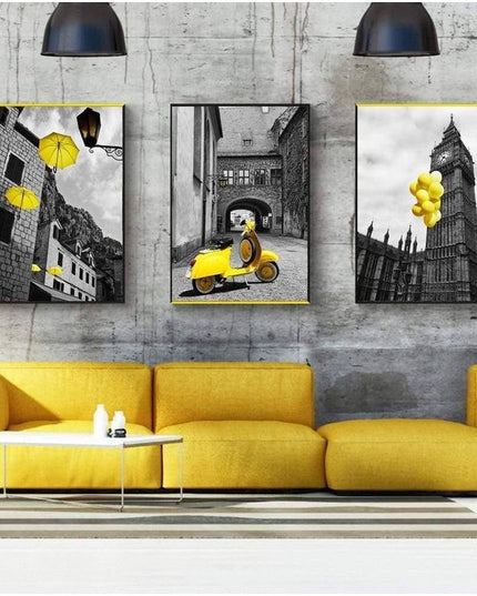 Yellow Landscape Art Canvas Print - Stylish & Artistic Wall Decor for Home or Office