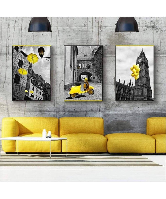 Yellow Landscape Art Canvas Print - Stylish & Artistic Wall Decor for Home or Office