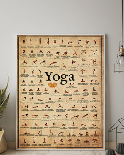 Yoga Love - Ashtanga Pose Mastery Canvas Poster Wall Poster