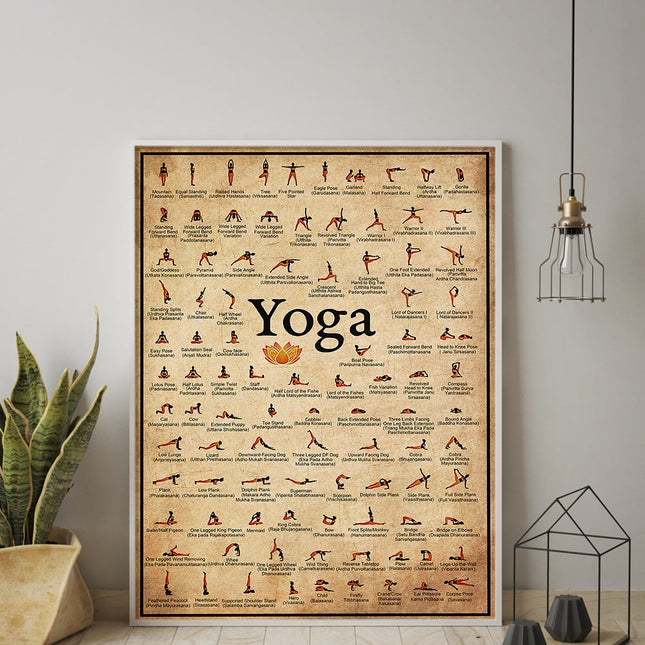 Yoga Love - Ashtanga Pose Mastery Canvas Poster Wall Poster