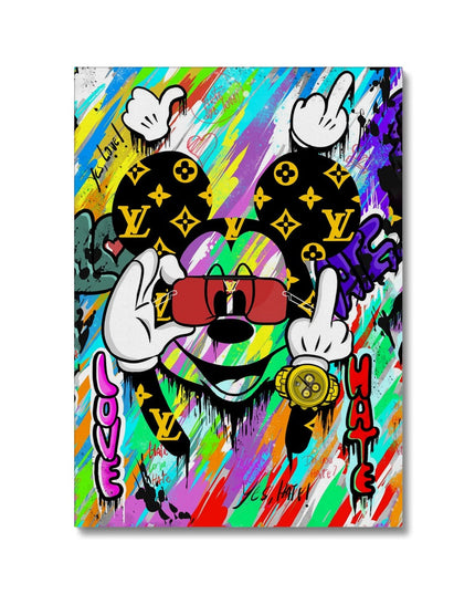 Playful Urban Greetings: Hello Popart Mickey - Gallerie Canvas
