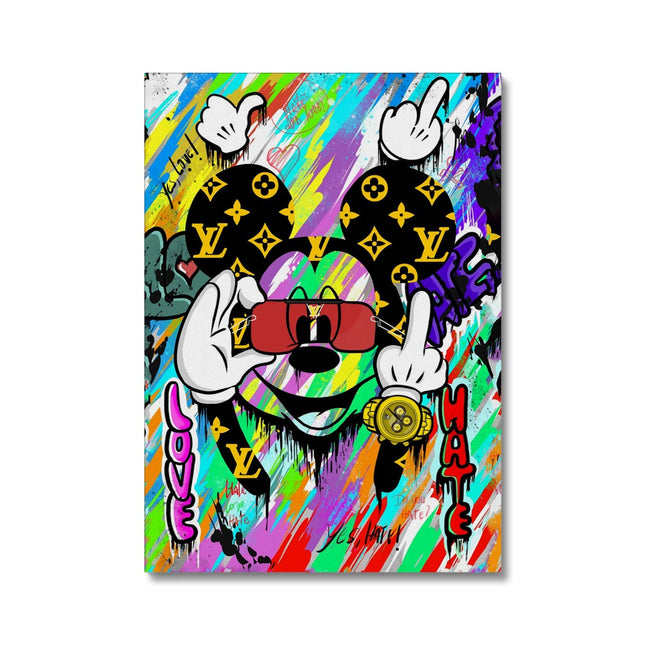 Playful Urban Greetings: Hello Popart Mickey - Gallerie Canvas