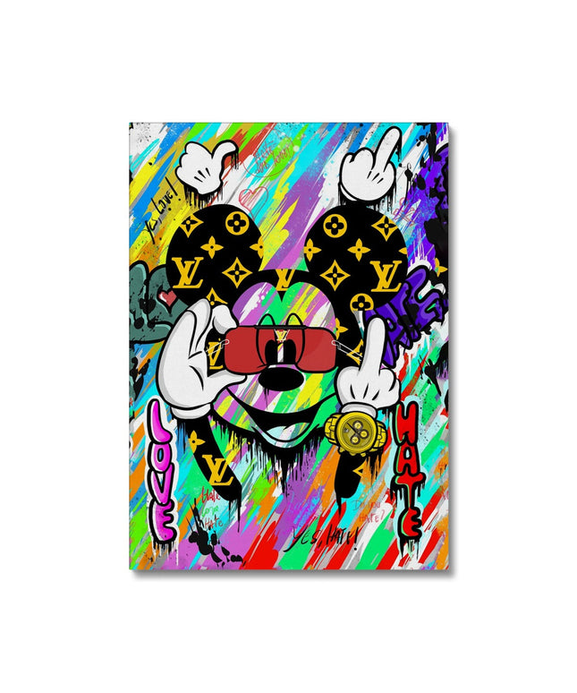 Playful Urban Greetings: Hello Popart Mickey - Gallerie Canvas